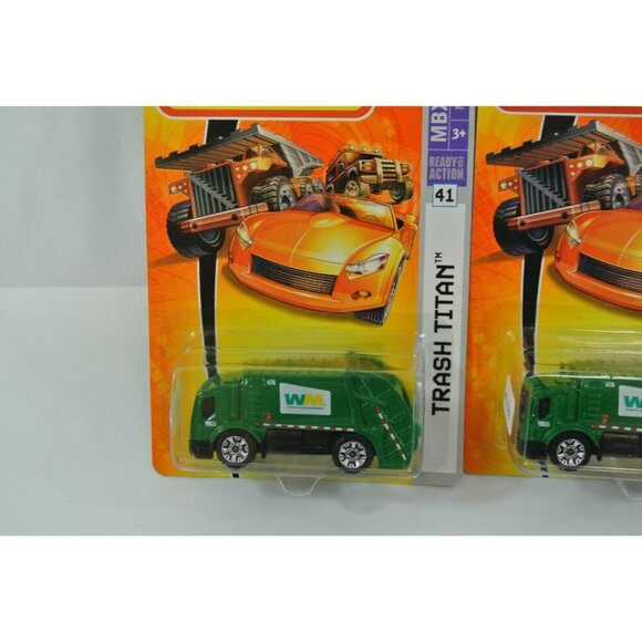 Matchbox Trash Titan MBX Metal Lot of 3 Diecast Cars NOC Waste Management Green - Picture 2 of 4